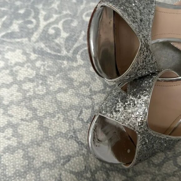 ALDO glitter sprakly silver high heel size 7 - Picture 2 of 11